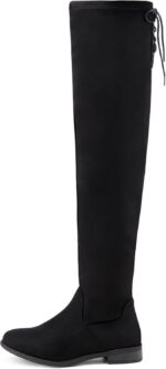 Women's Over The Knee High Low Block Heel Riding Boots - Image 2