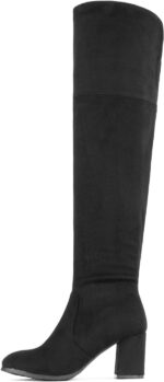 Women's Thigh High Block Heel Over The Knee Boots - Image 2