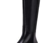 Women's Knee High Platform Boots Chunky Block Heel Side Zipper Fall Boots Winter Riding Boots