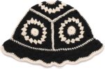 Crochet Bucket Hat for Wo Knit Handmade Foldable Floppy Beach Hat Fashion Cute Comfy and Casual - Image 2