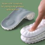 Insoles for Women man,Cloud Soles for Men Women,4D Cloud Soles for Men,Anti Fatigue, Shock Absorption, Foot Pain Relief (Gray, S) - Image 2