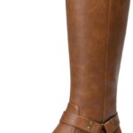 Boots For Women Knee High, Comfortable Pull On Side Zipper Buckle Riding Boots