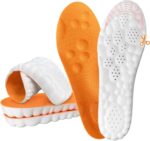 Insoles for Men & Women, 2026 New 4D Memory Foam Cloud Footstr Insoles, Comfortable & Breathable Massage Shoe Inserts with Arch Support for Foot Pain & Fatigue (Orange, US M 7-11/W 8.5-13.5)