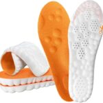 Insoles for Men & Women, 2026 New 4D Memory Foam Cloud Footstr Insoles, Comfortable & Breathable Massage Shoe Inserts with Arch Support for Foot Pain & Fatigue (Orange, US M 7-11/W 8.5-13.5)