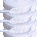 Shoe Laces for Sneakers, 4 Pairs Flat Shoelaces