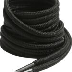 2 Pairs Round Boot Laces, 5/32" Outdoor Work & Hiking Shoe Laces for Boots