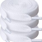3 Pair Flat Shoe laces, 5/16" Wide Shoelaces