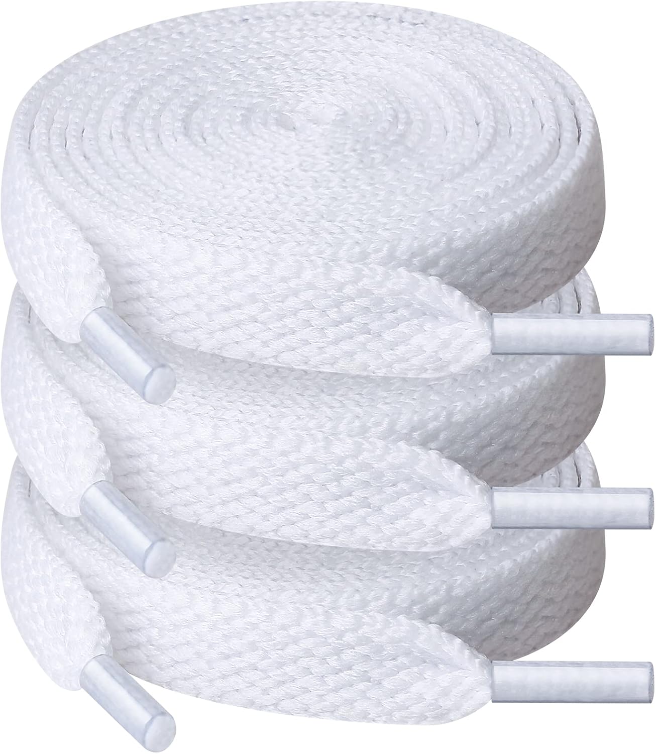 71I8a4sydyL._AC_SL1500_.jpg 3 Pair Flat Shoe laces, 5/16" Wide Shoelaces - Image 1