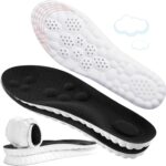 4D Cloud-Like Comfort Soles for Men - Soft Memory Foam Cushioning Insoles - Trim to Fit  Insoles with Arch Support for Foot Pain Relief and Fatigue Reduction(US M 7.5-10.5)