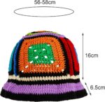 Wo Crochet Hat Floral Crochet Bucket Hat Knitted Hats Fish Hat Travel Outdoor Handmade Knit Hats Fishing Hat Beach Hat - Image 2