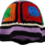 Wo Crochet Hat Floral Crochet Bucket Hat Knitted Hats Fish Hat Travel Outdoor Handmade Knit Hats Fishing Hat Beach Hat