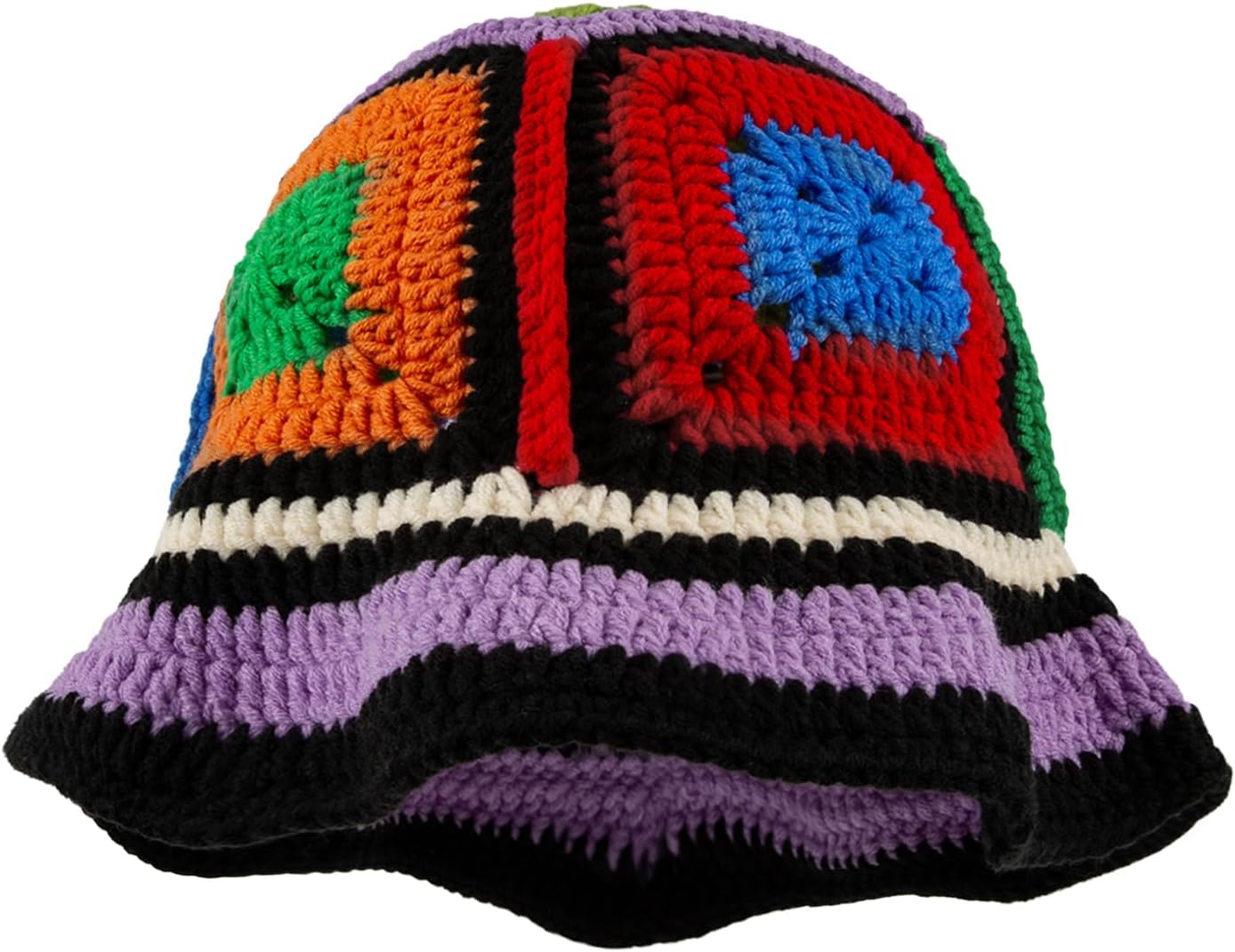 71OFA47BXML._AC_SL1500_.jpg Wo Crochet Hat Floral Crochet Bucket Hat Knitted Hats Fish Hat Travel Outdoor Handmade Knit Hats Fishing Hat Beach Hat - Image 1