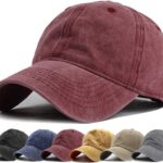 Vintage Washed Cotton Adjustable Curved-Brim Baseball Cap