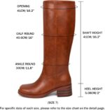 Platform Knee High Boots for Women Square Toe Chunky Block Low Heel Long Boots Wide Calf Riding Boots Pull on Tall Boots - Image 2