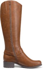 Boots For Women Knee High, Comfortable Pull On Side Zipper Buckle Riding Boots - Image 2