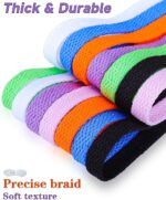 Shoe Laces for Sneakers, 4 Pairs Flat Shoelaces - Image 2