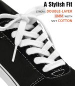 2 Pairs Flat Athletic Shoelaces 5/16" Wide Sneaker Shoe Laces - Image 2