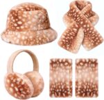 Winter Hat Earmuffs Scarf Gloves Set for Women