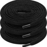 3 Pair Oval Shoe Laces, Half Round 1/4" Shoelaces