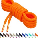 Round Shoelaces for Sneakers, 27 Vibrant Colors, 4 Different Lengths, 1 Pair (2 Laces) - Polyester Blend