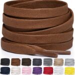 Flat Waxed Cotton Shoe Laces for Boots, Sneakers, and Shoes – Multiple Lengths and Colors Available