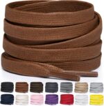 Flat Waxed Cotton Shoe Laces for Boots, Sneakers, and Shoes – Multiple Lengths and Colors Available